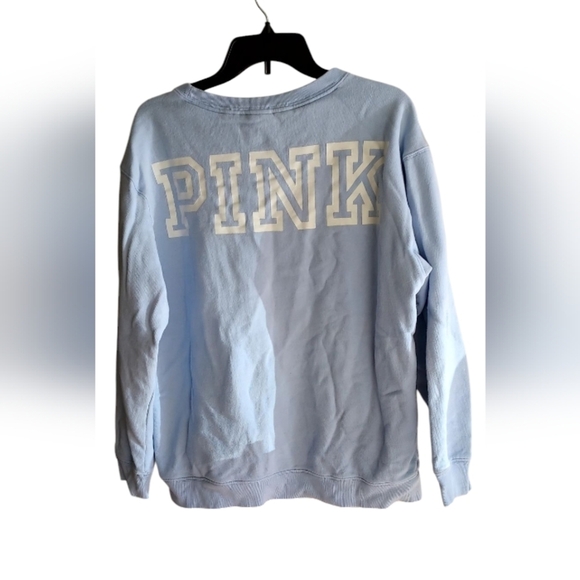 Victoria's Secret PINK Light Blue Sweatshirt - Picture 2 of 5